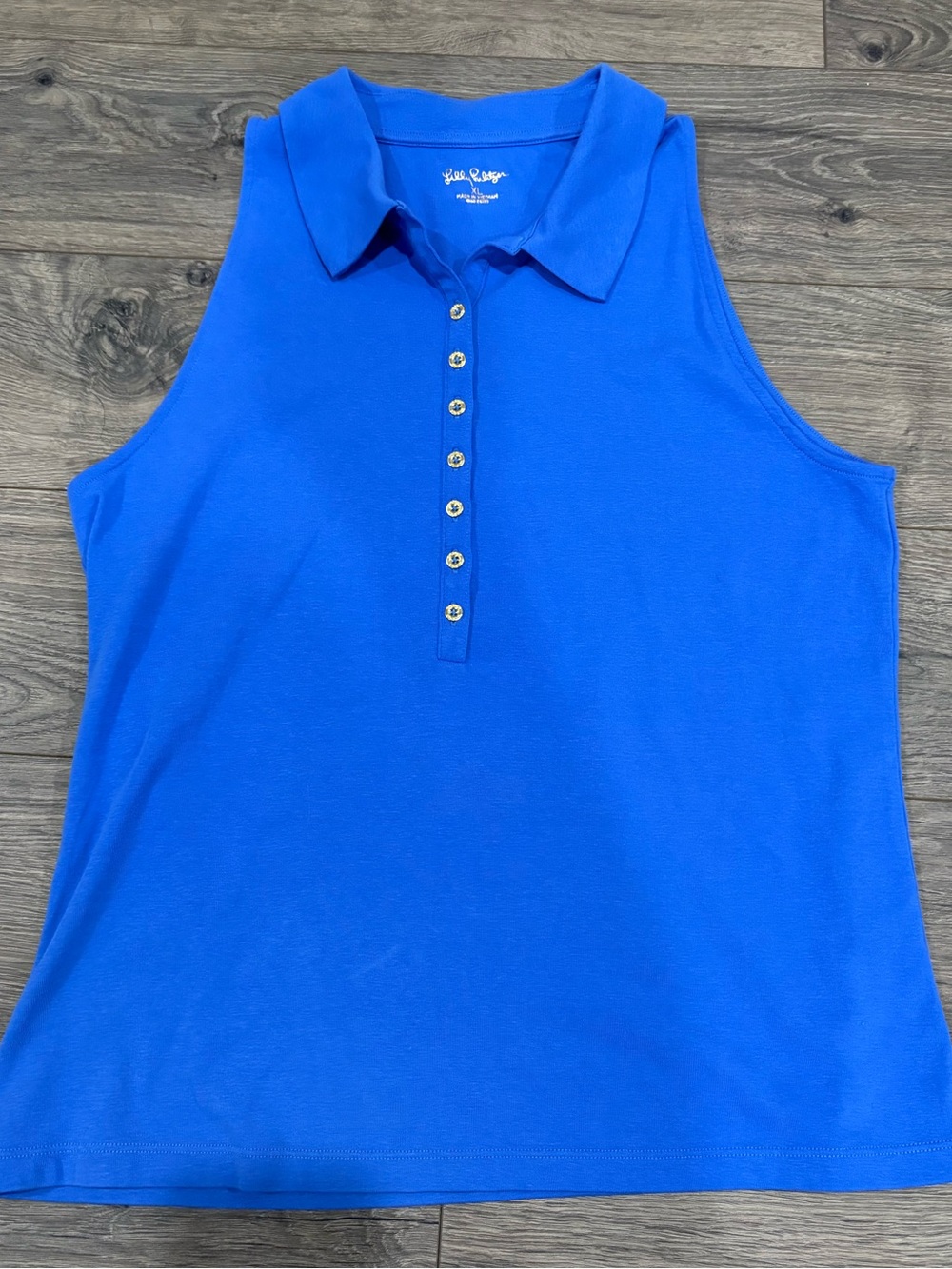 Lilly Pulitzer Sleeveless Polo Tank - Cobalt Blue
